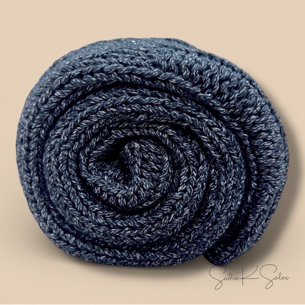 Chunky Knit Throw Blanket Navy Blue – Threshold Studio McGee, Target - Picture 5 of 5